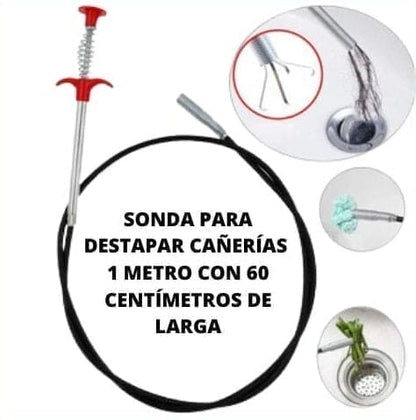 SONDA DESTAPA CAÑERÍA 1 METRO CON 60 CENTÍMETROS