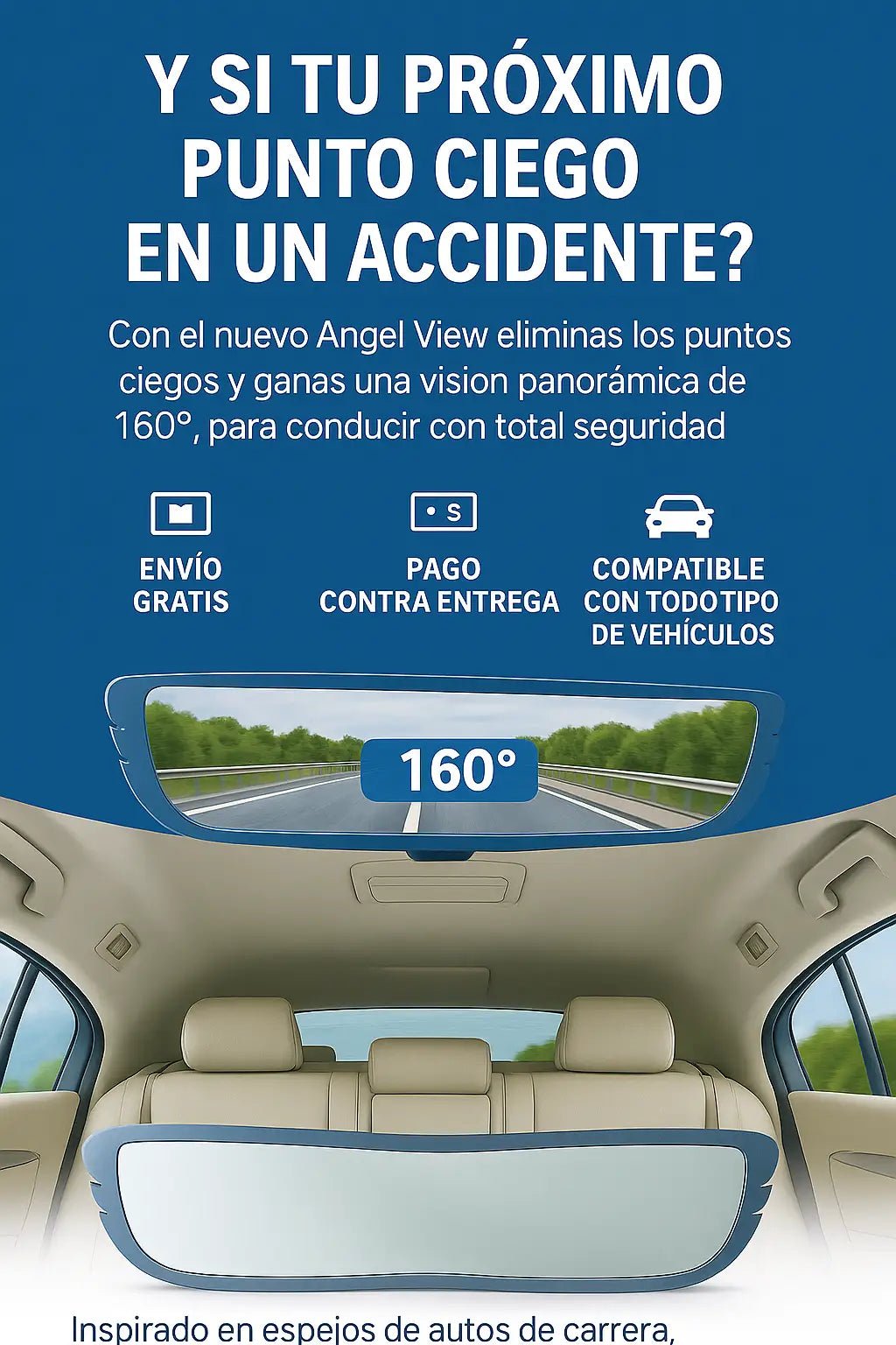 Espejo retrovisor Para Carro Angel View - CRAZY SHOPPING