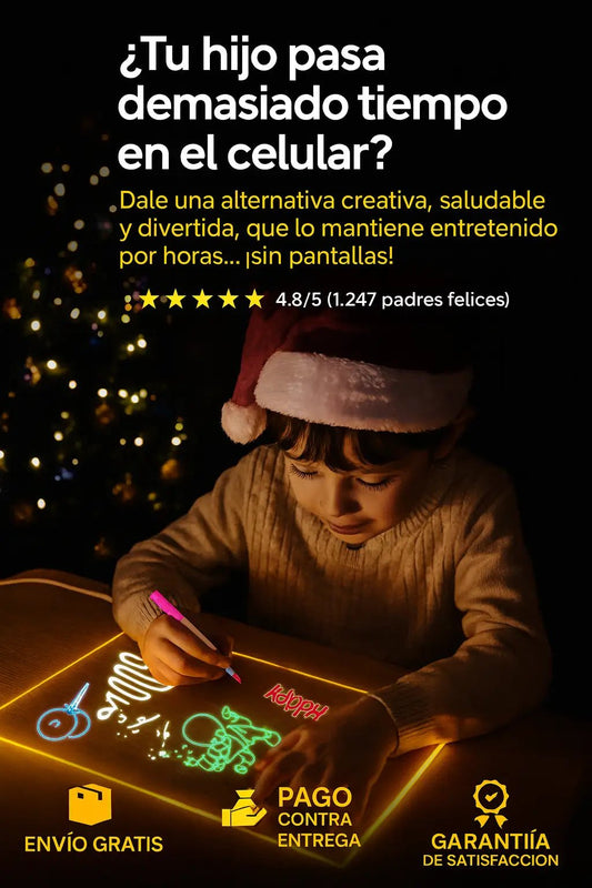 📋TABLERO MAGICO PIZARRA LUMINOSA USB✏️ - CRAZY SHOPPING